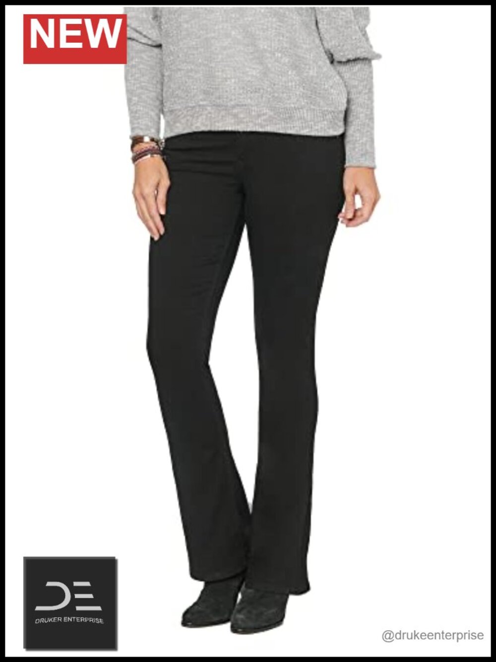 Women's Plus Size Boot Cut Jeans, High Rise, Mid Rise Denim, Stretch Cotton